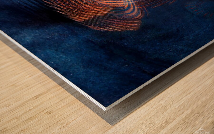 Spiral Flame Wood print