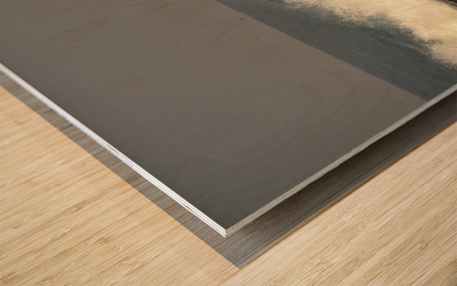 Green Pulse Wood print