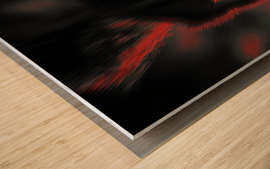 lady in red Wood print