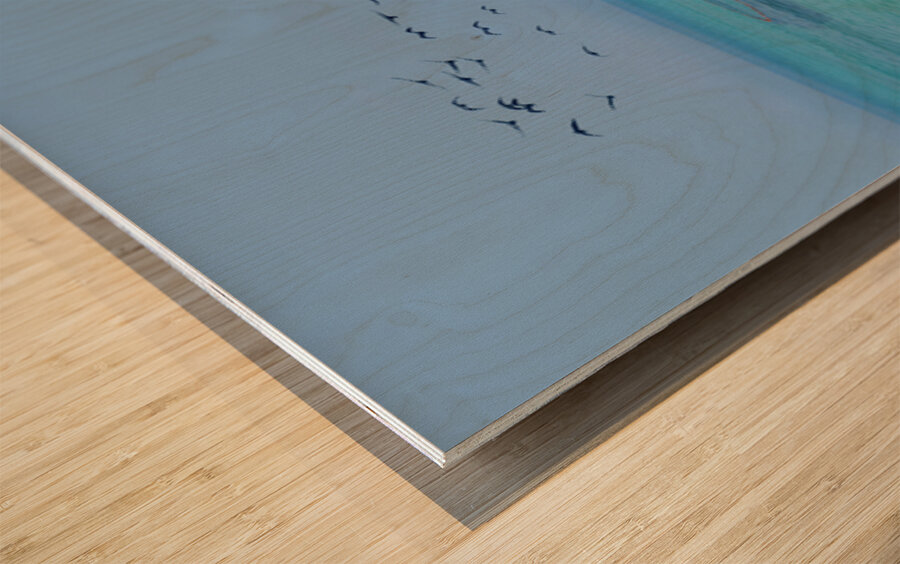 Blue Silence Wood print