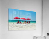 Red Beach Umbrellas Acrylic Print
