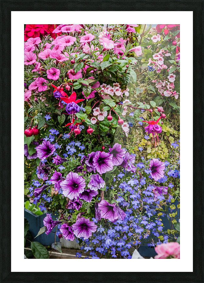 Spring Floral Basket Picture Frame print