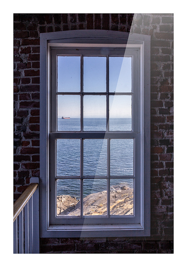 Fisgard Lighthouse Ocean Window Picture Frame print