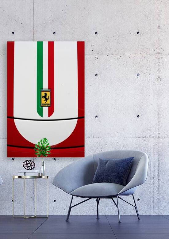 Ferrari logo with Italian stripes by bj clayden photography