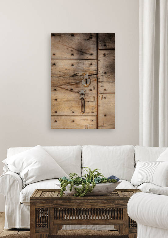 Ancient Wooden Door with Keyhole by bj clayden photography