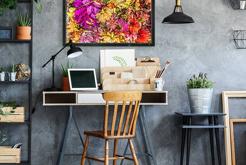 Discarded Colourful Dahlia Blossoms in the Fall by bj clayden photography
