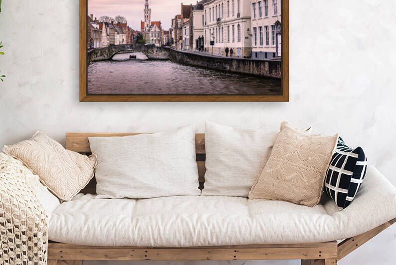 The Kingsbridge and Poortersloge in Bruges by bj clayden photography