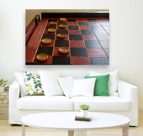 Checker game board at Fisgard Lighthouse by bj clayden photography