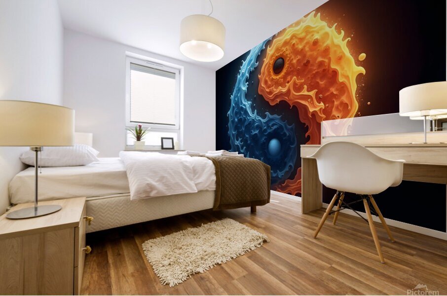 Yin and Yang  Mural print