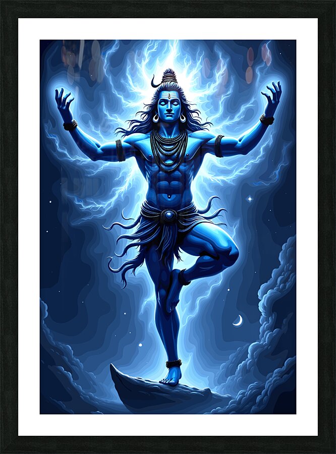 God Shiva Picture Frame Printing