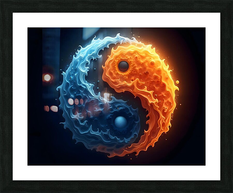 Yin and Yang  Picture Frame Printing