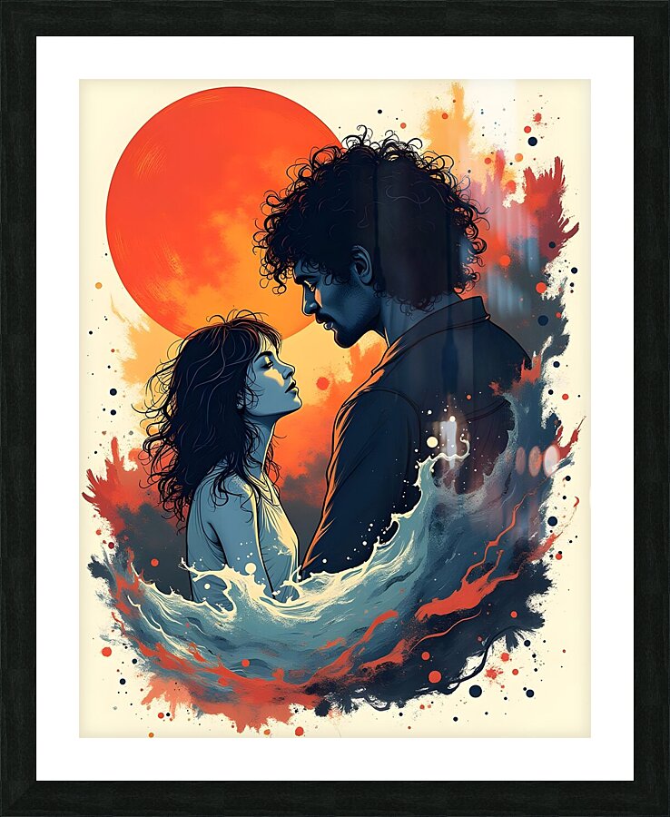 Two Souls Drawn Together Picture Frame Printing