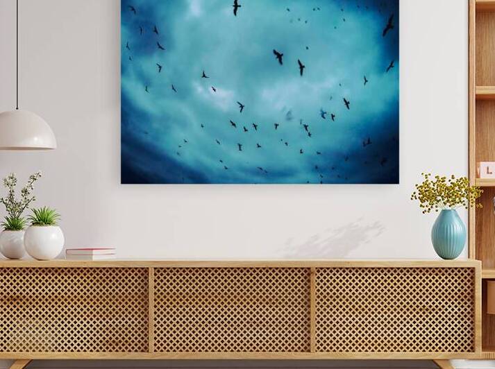 BIRDS BLUE Reproduction