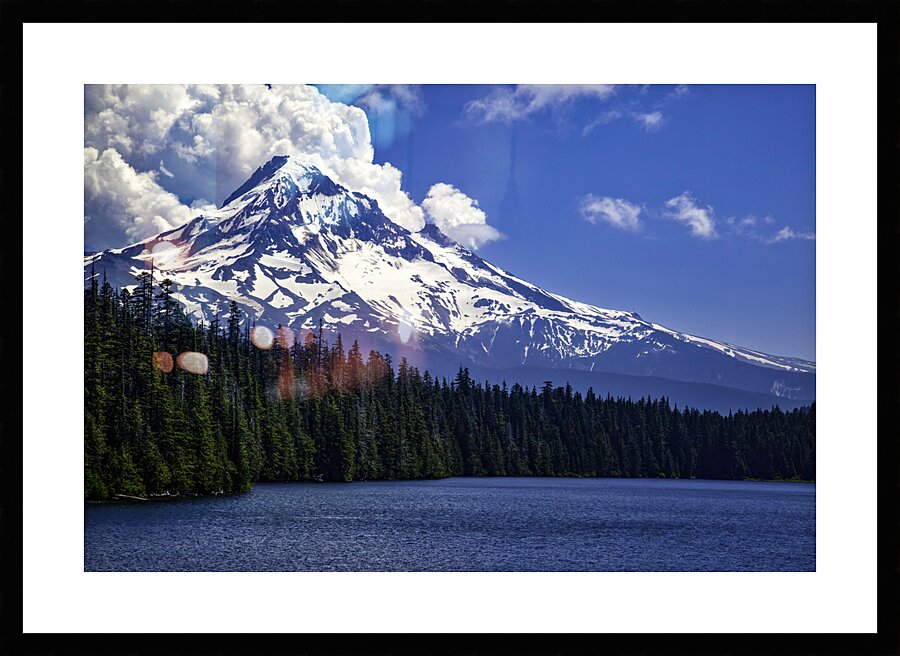 Mountain and Lake Mt. Hood Picture Frame print