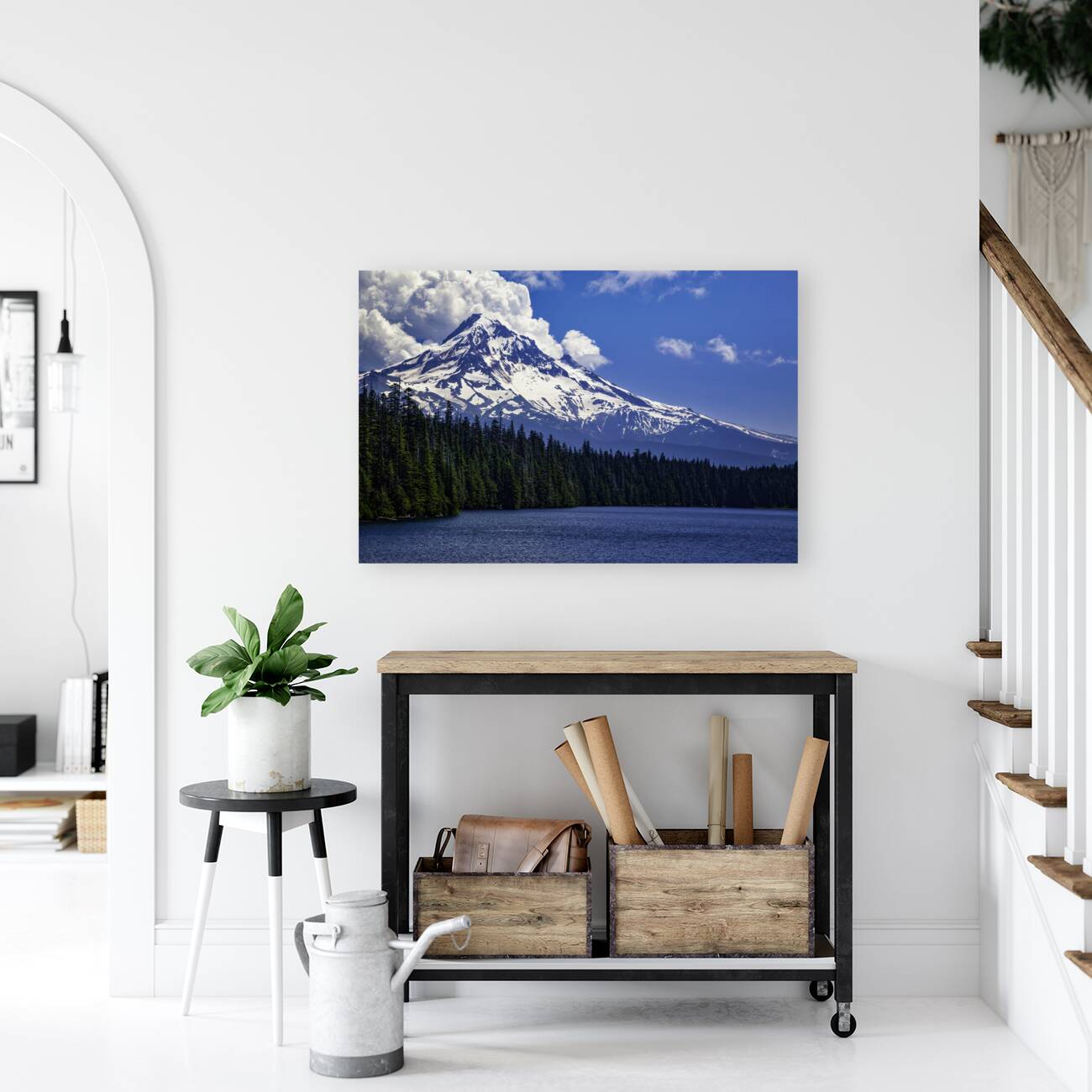 Mountain and Lake Mt. Hood Reproduction