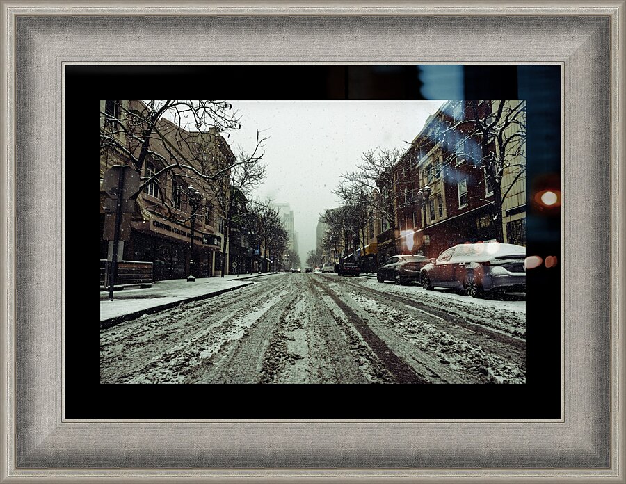 Icy Road Picture Frame print