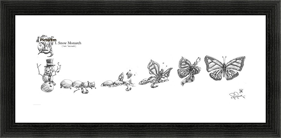 1 Snow Monarch Picture Frame print