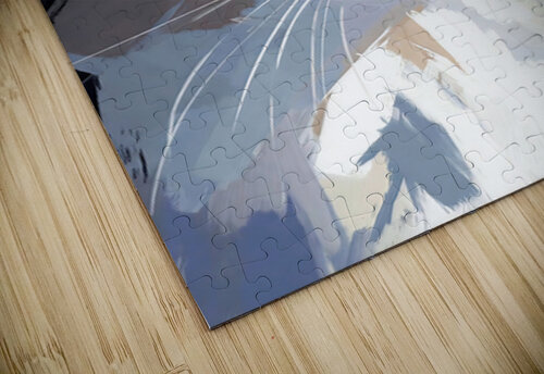 Blue-Eyed Ragdoll Cat Portrait Digital Painting Chris Butler puzzle