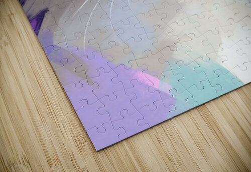 Sweet Ragdoll Cat Portrait - Bright Blue Eyes and Pastel Abstract Art Chris Butler puzzle