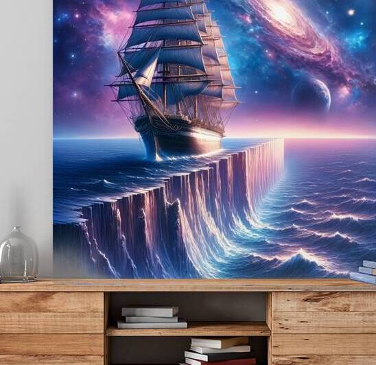 Clipper Ship at the edge of the world by HLW