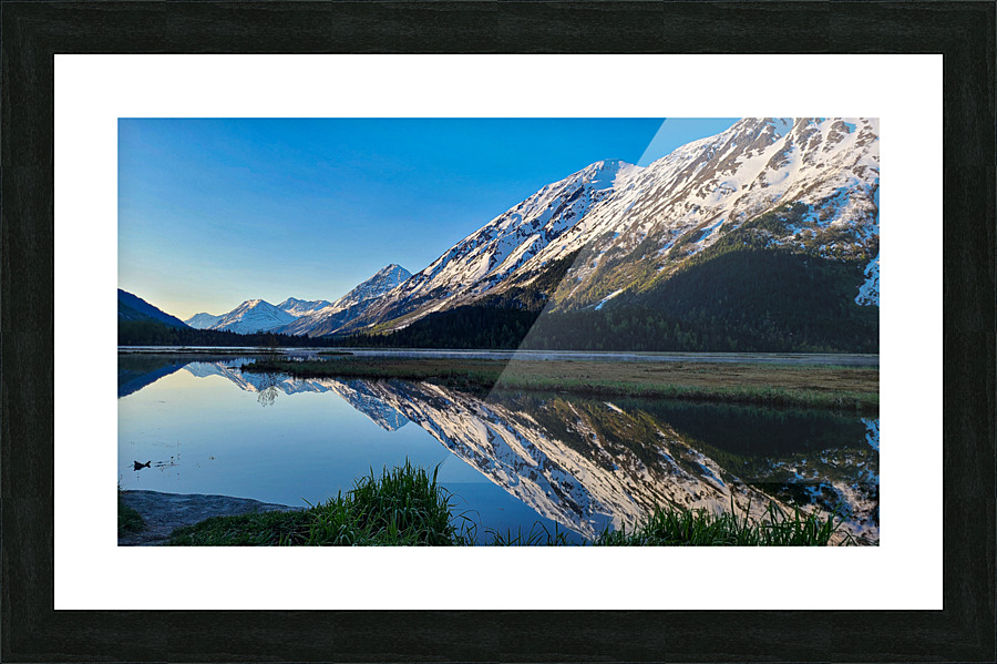 Reflective Mountain Picture Frame print