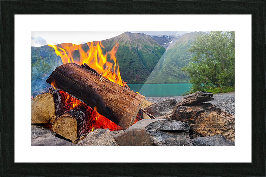 Campfire Picture Frame print