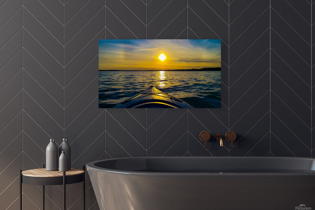 Kayak Sunset Reproduction