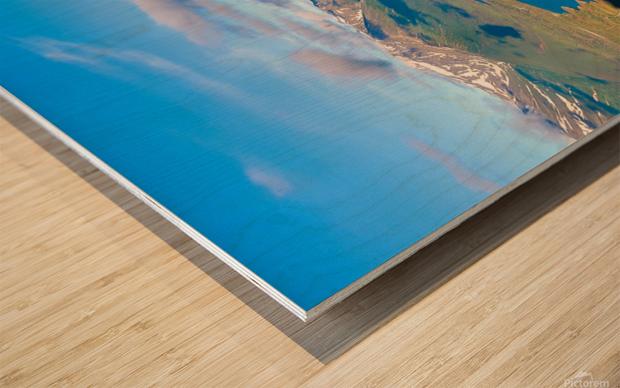 Mountaintop view Wood print