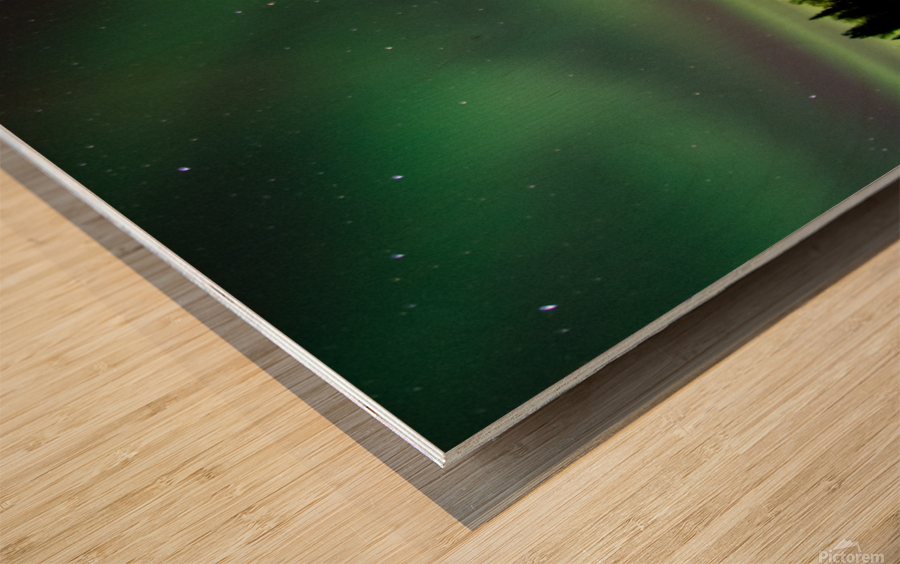Northern Lights Wood print