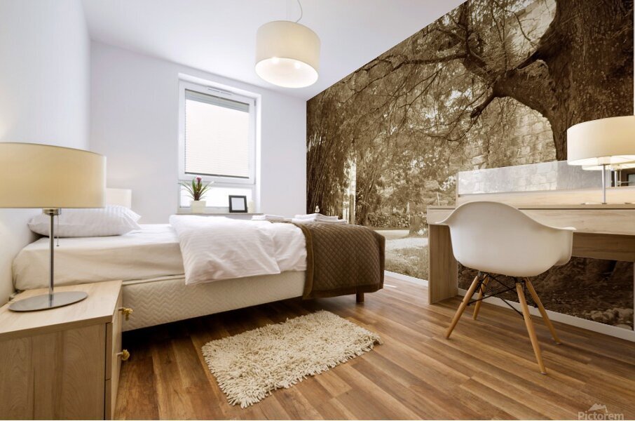 girl on a walk Mural print