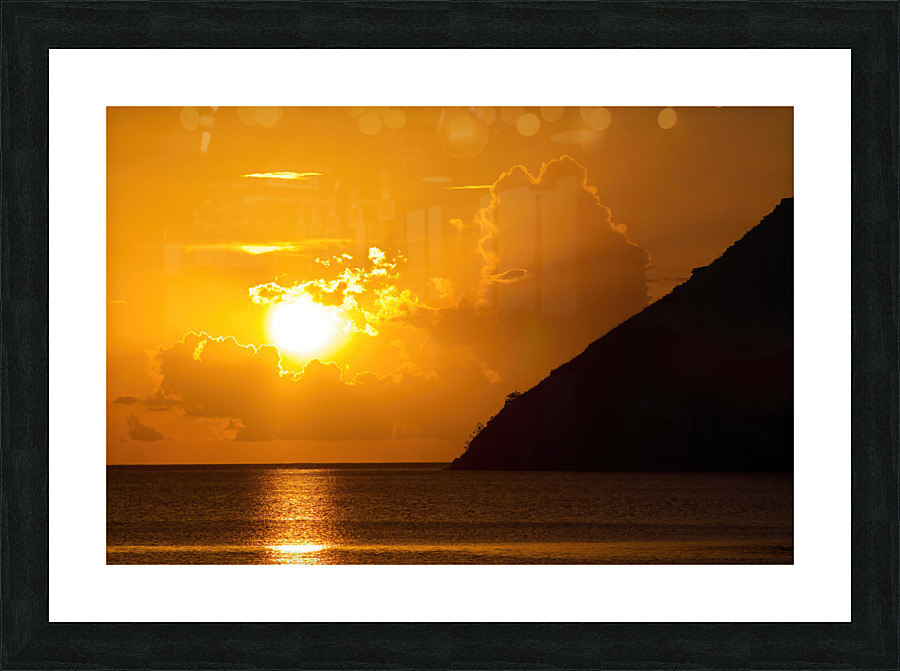 st lucia sunset Picture Frame print