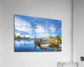 Blue Skies over Mystic River Acrylic Print