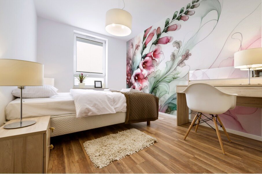 Ethereal Blooms – Whispering Foxgloves Mural print