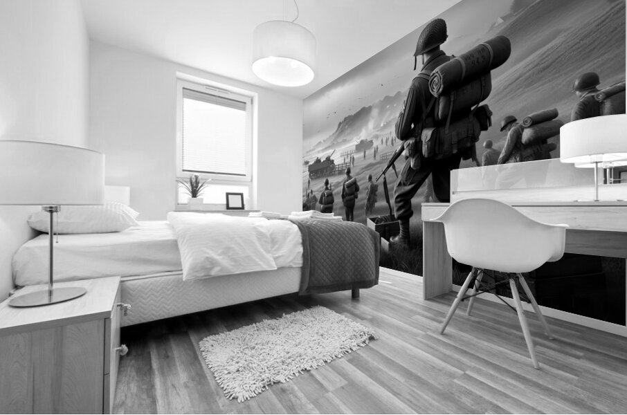 WWII Remembered – The Battlefront BW Mural print