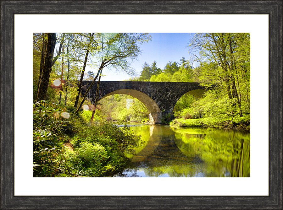 Linville River Bridge NC Picture Frame print