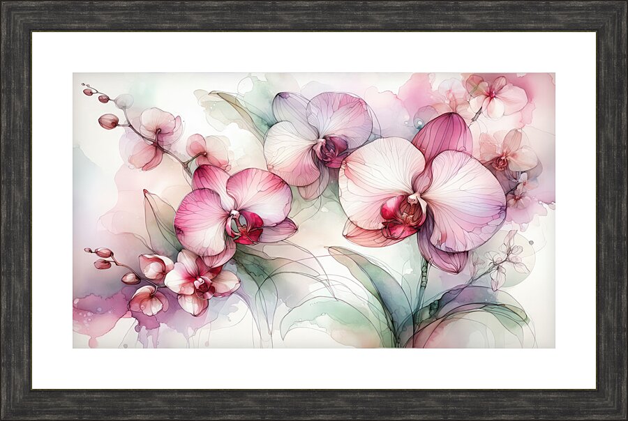 Ethereal Blooms – Radiant Orchids Picture Frame print