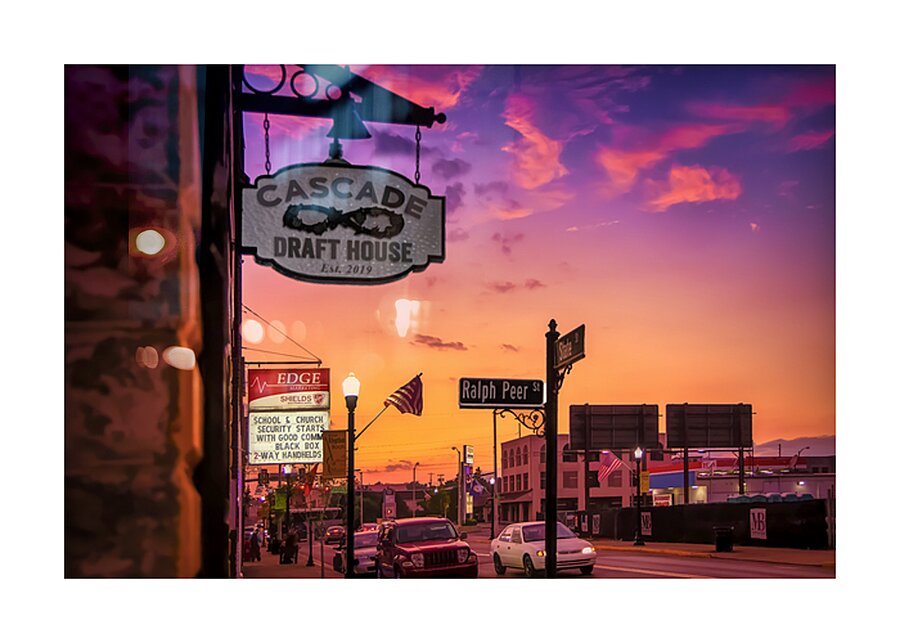 Glorious Sunset on State painterly style Picture Frame print