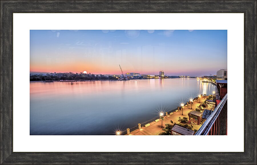 Majestic Sunrise on the Savannah River Picture Frame print