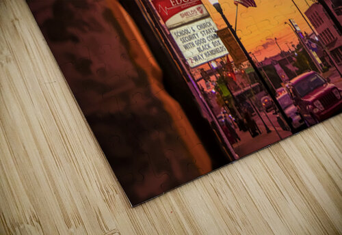 Glorious Sunset on State painterly style Shelia Hunt Photography puzzle