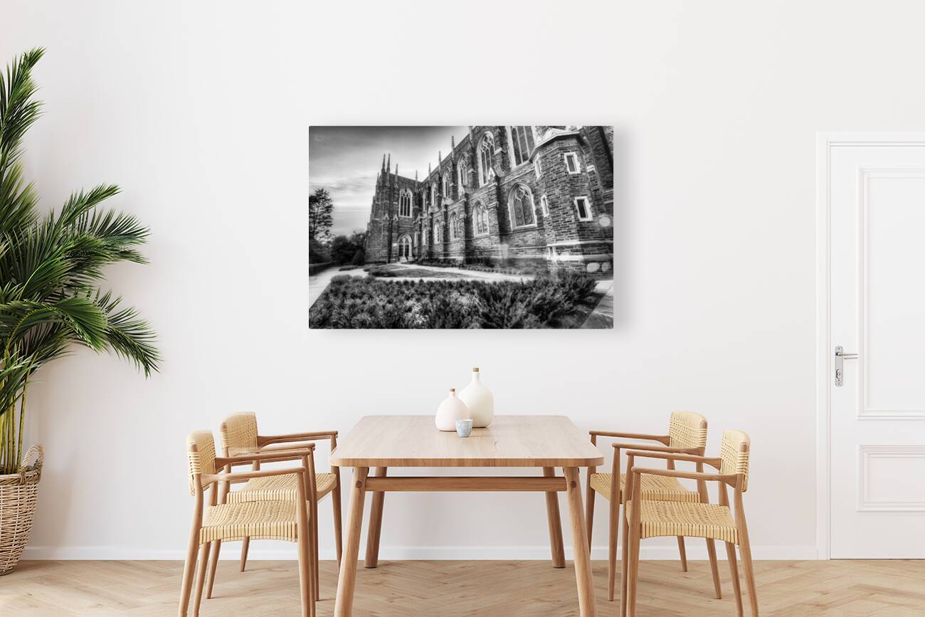 Duke Chapel Architecture in Black and White – Durham NC Reproduction