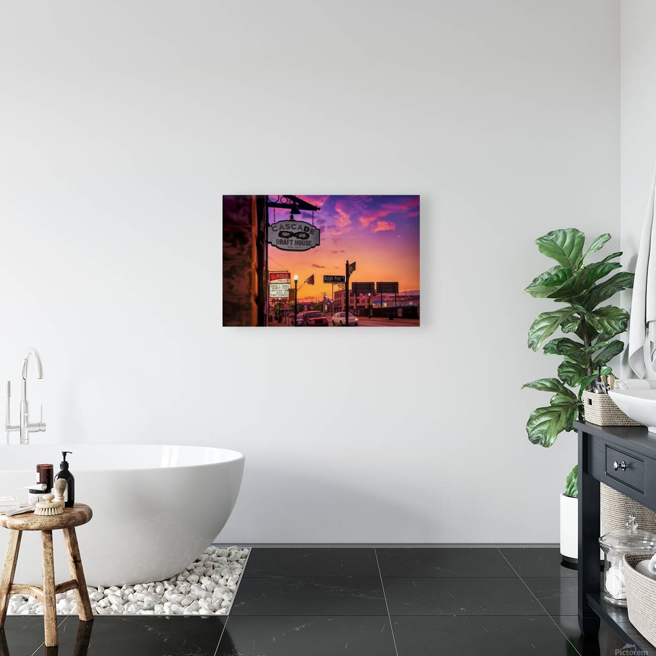 Glorious Sunset on State painterly style Reproduction