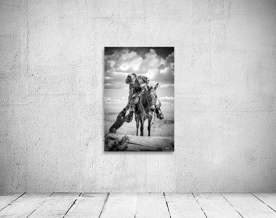 Lone Figure on Trail Ride Wall Preview