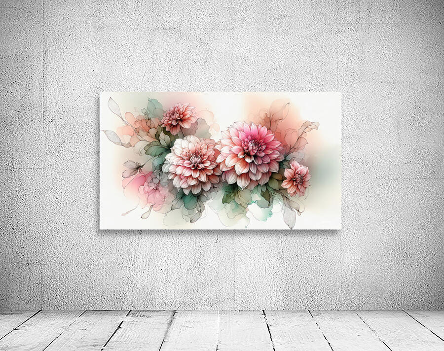 Ethereal Blooms – Majestic Dahlias Wall Preview