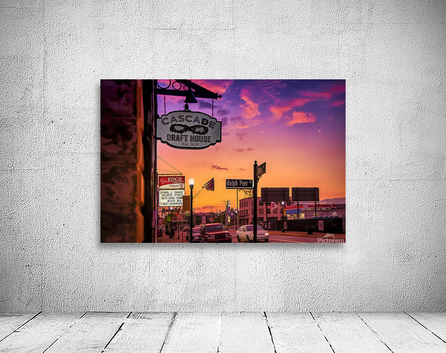 Glorious Sunset on State painterly style Wall Preview