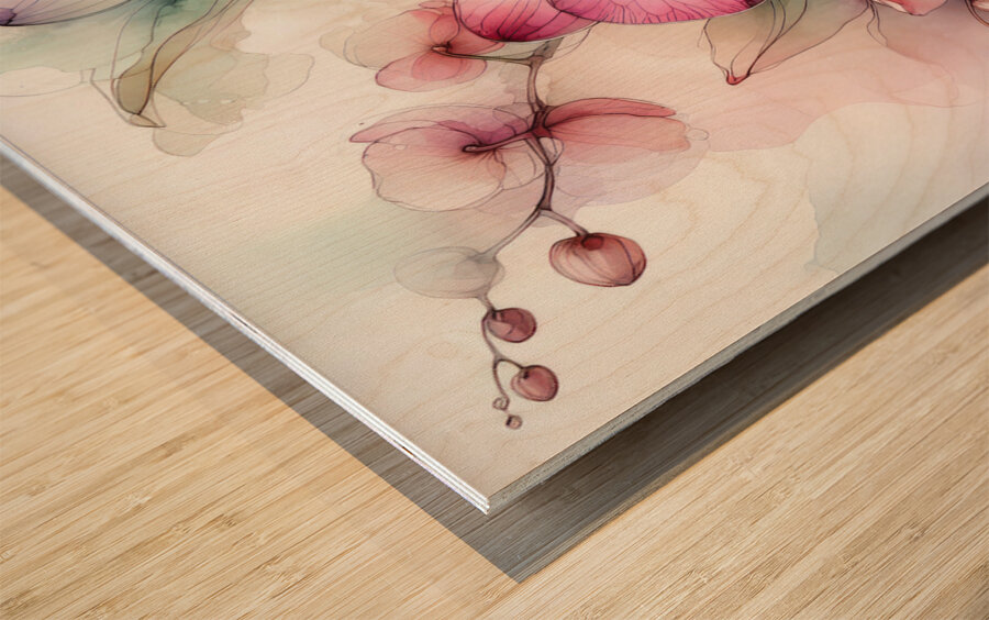 Ethereal Blooms – Radiant Orchids Wood print