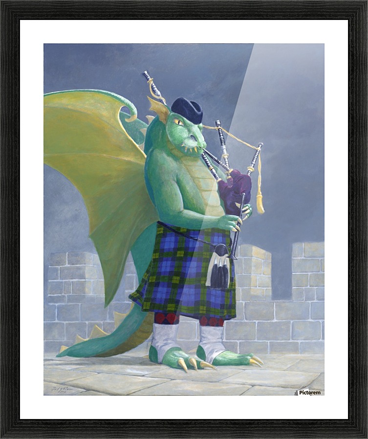 Dragon Watch Picture Frame print