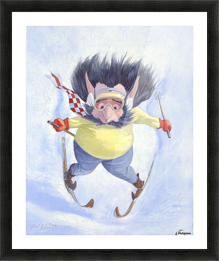 The Skier Picture Frame print