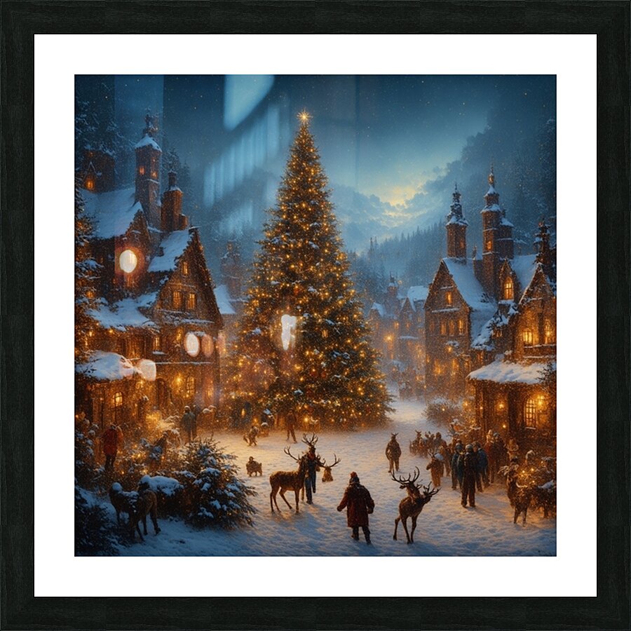 Enchanted Winter Hamlet Picture Frame print