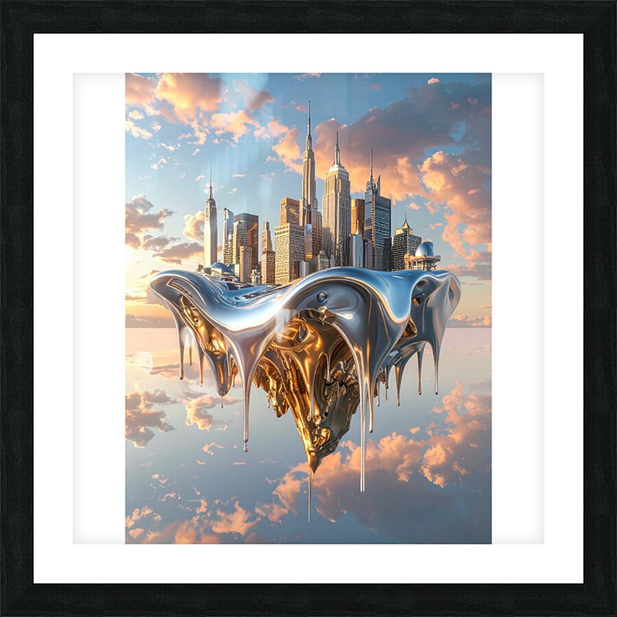 Liquid Manhattan Picture Frame print