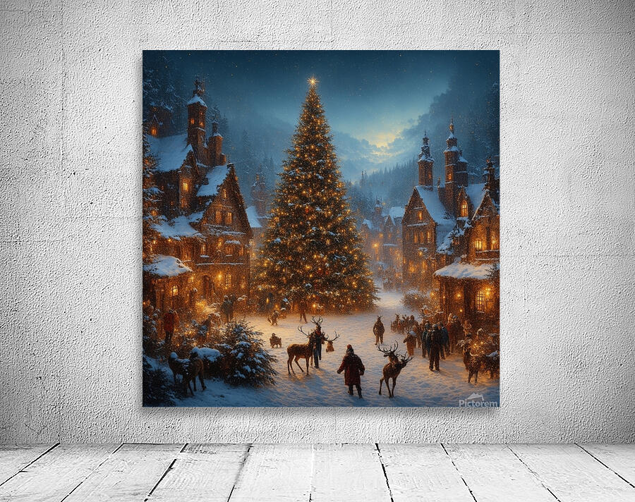 Enchanted Winter Hamlet Wall Preview